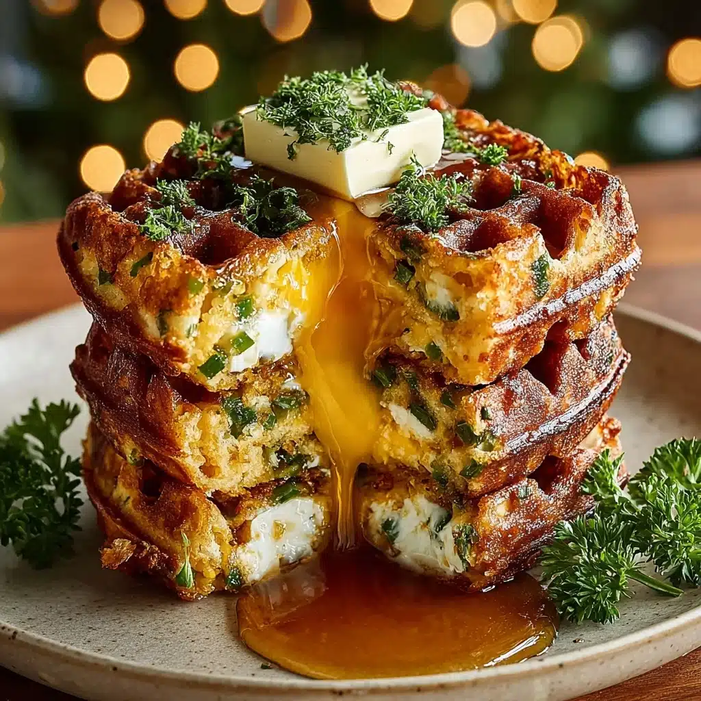 Cheddar Jalapeño Cornbread Waffles Recipe - Recipe Image