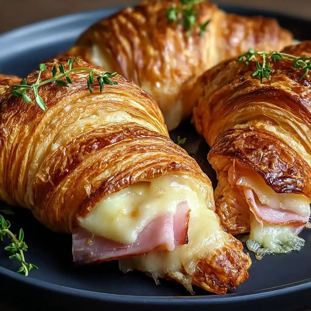 Irresistible Air Fryer Ham Cheese Croissants Recipe - Recipe Image
