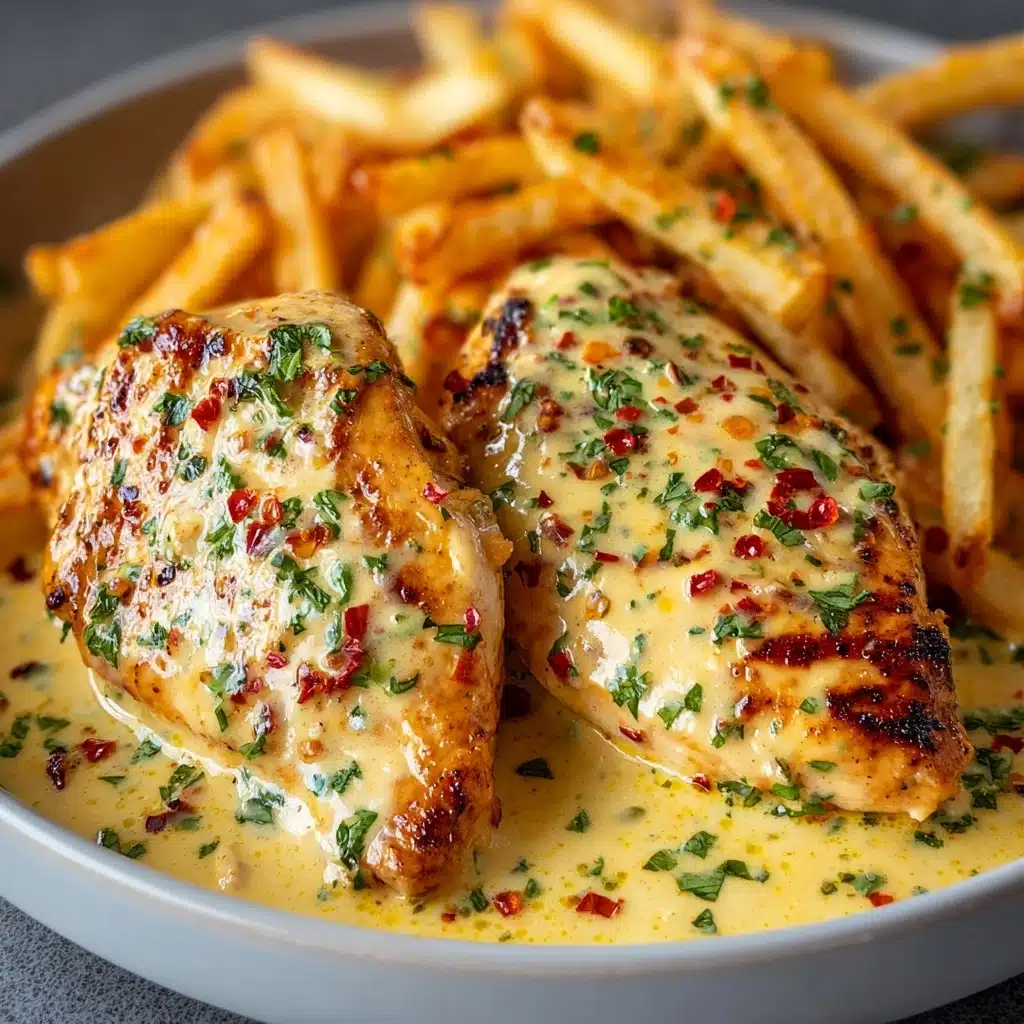 Chicken Fillet in Spicy, Creamy Garlic-Parmesan Sauce Recipe - Recipe Image