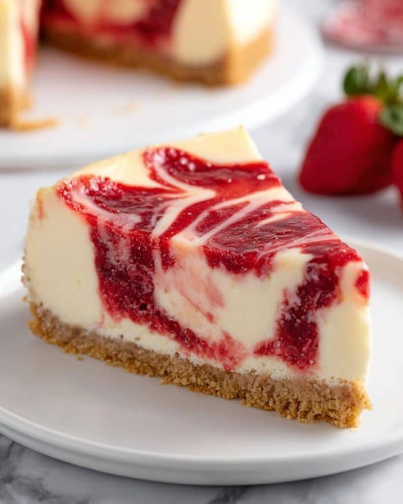 Strawberry Swirl Cheesecake Recipe