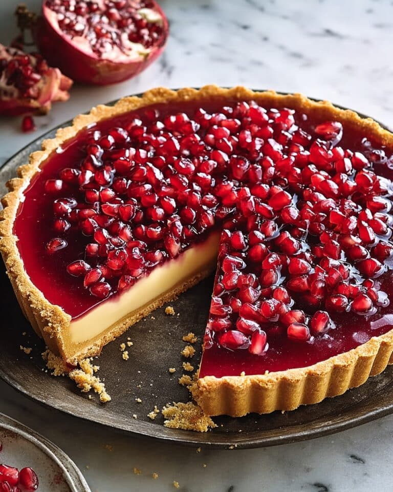 Cranberry Curd Tart with Pomegranate Recipe