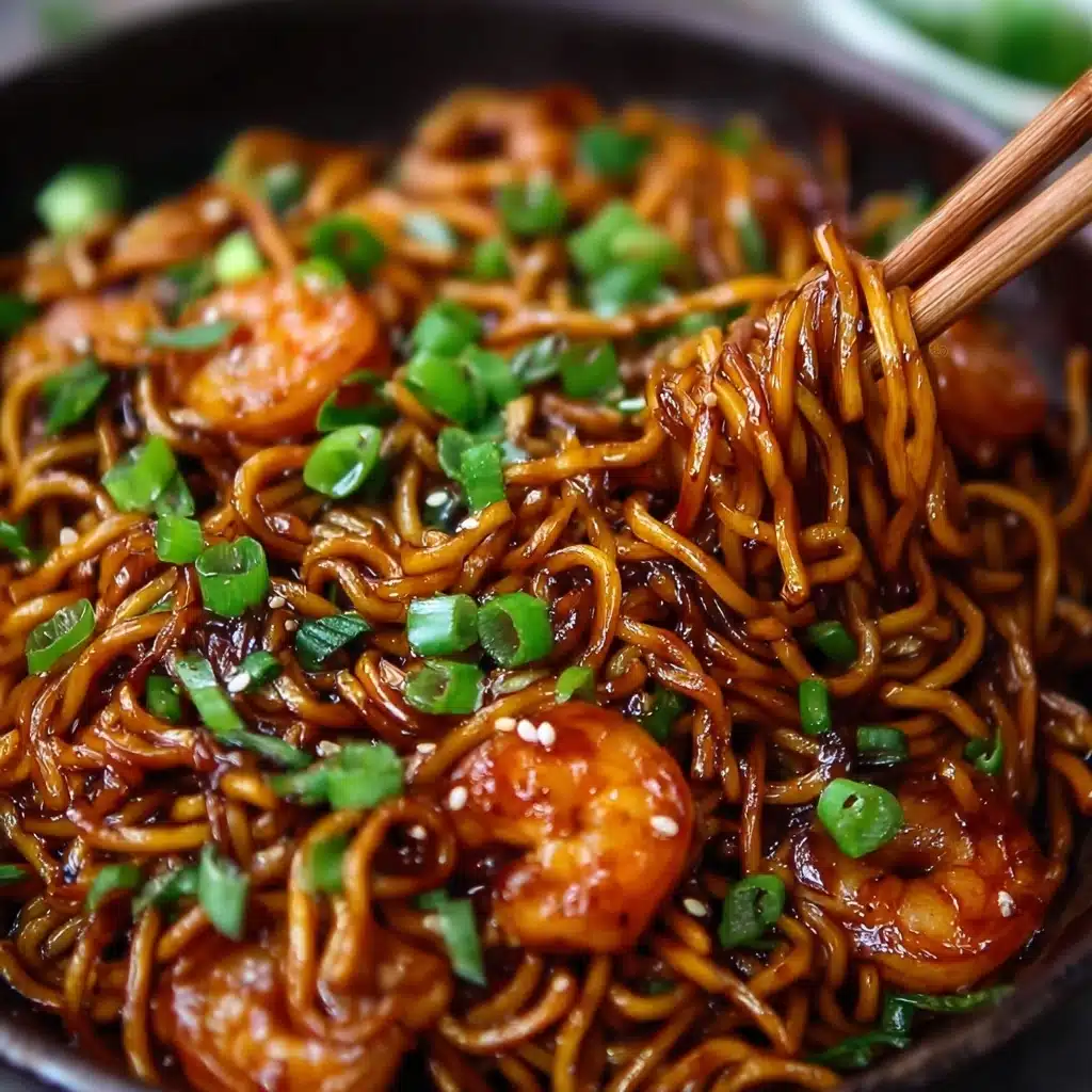 Sticky Garlic Chicken Noodles Recipe - Recipe Image