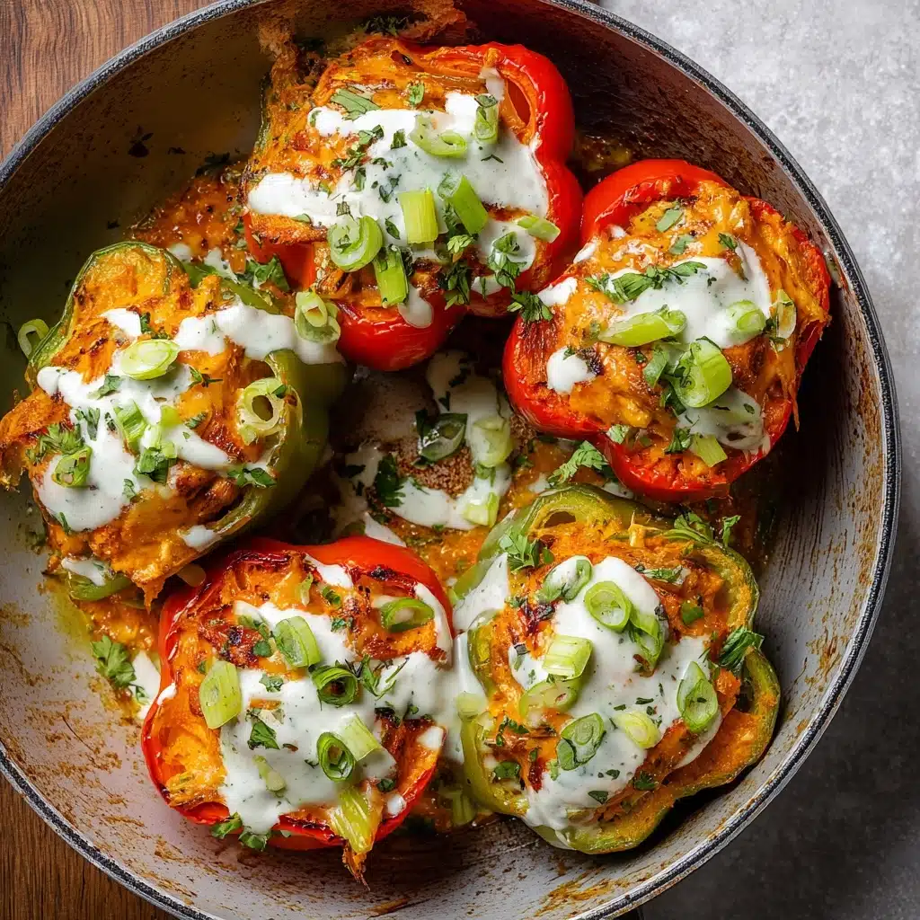 Buffalo Chicken Stuffed Peppers Recipe - Recipe Image