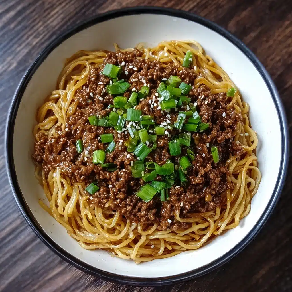 Mongolian Ground Beef Noodles Recipe - Recipe Image