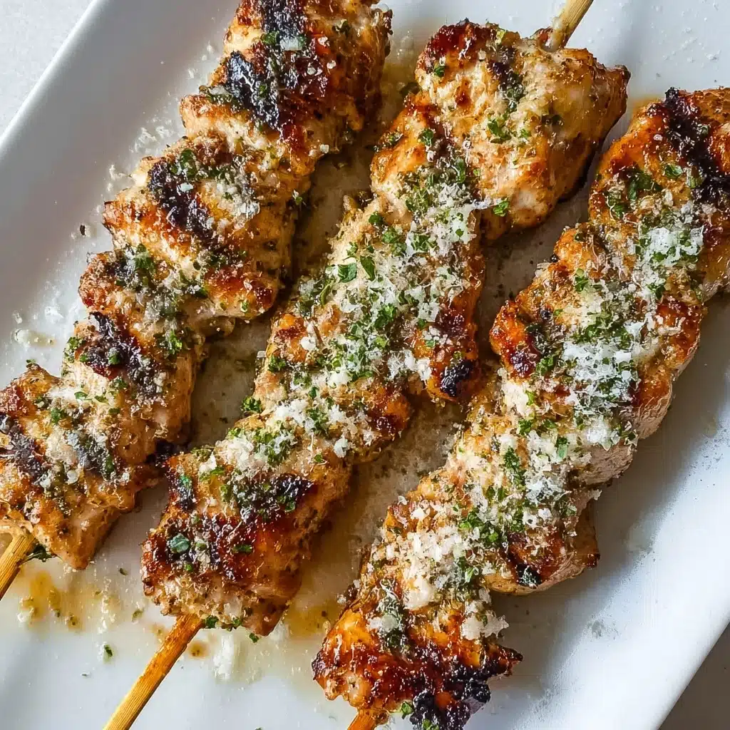 Ranch Garlic Parmesan Chicken Skewers Recipe