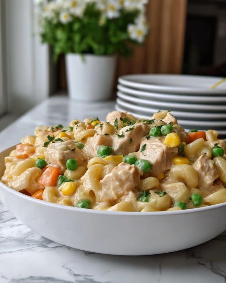 Quick Chicken Pot Pie Pasta Recipe