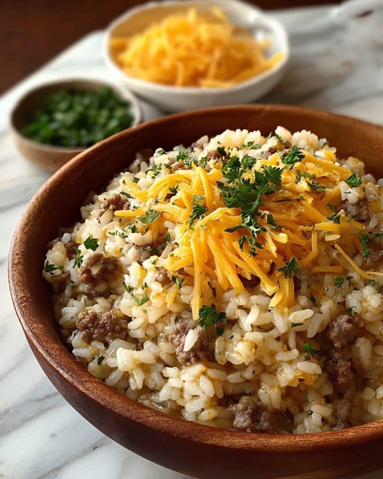 Cheesy Hamburger Rice Casserole Recipe