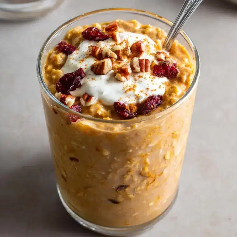 High Protein Pumpkin Overnight Oats Recipe