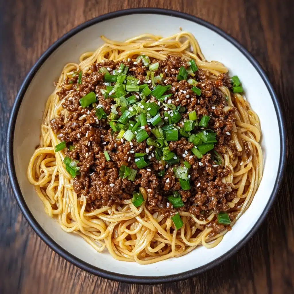 Mongolian Ground Beef Noodles Recipe