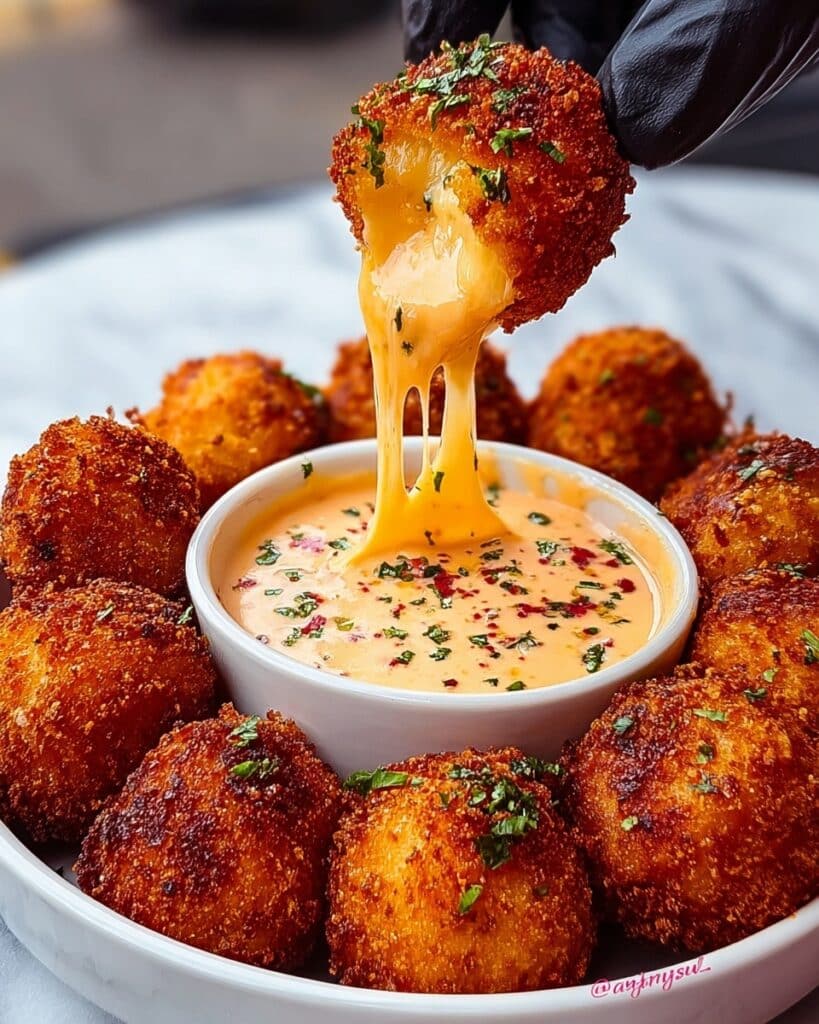 Cheesy Jalapeño Ranch Chicken Poppers with Creamy Dip Recipe