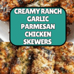 Ranch Garlic Parmesan Chicken Skewers Recipe