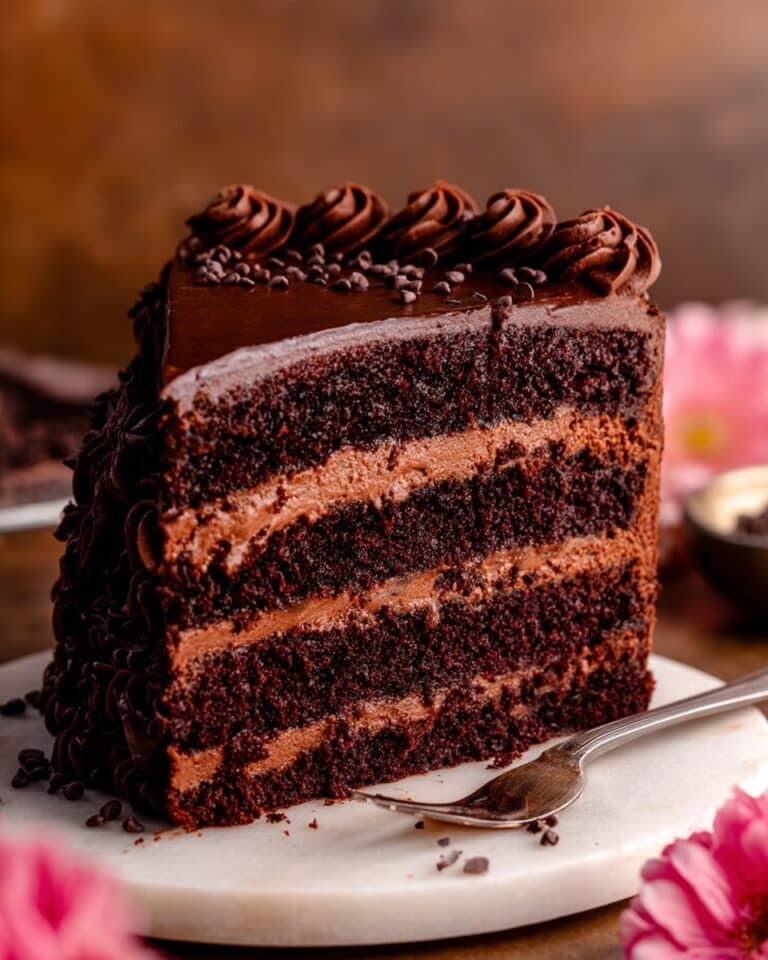 Moist Triple Chocolate Cake Recipe