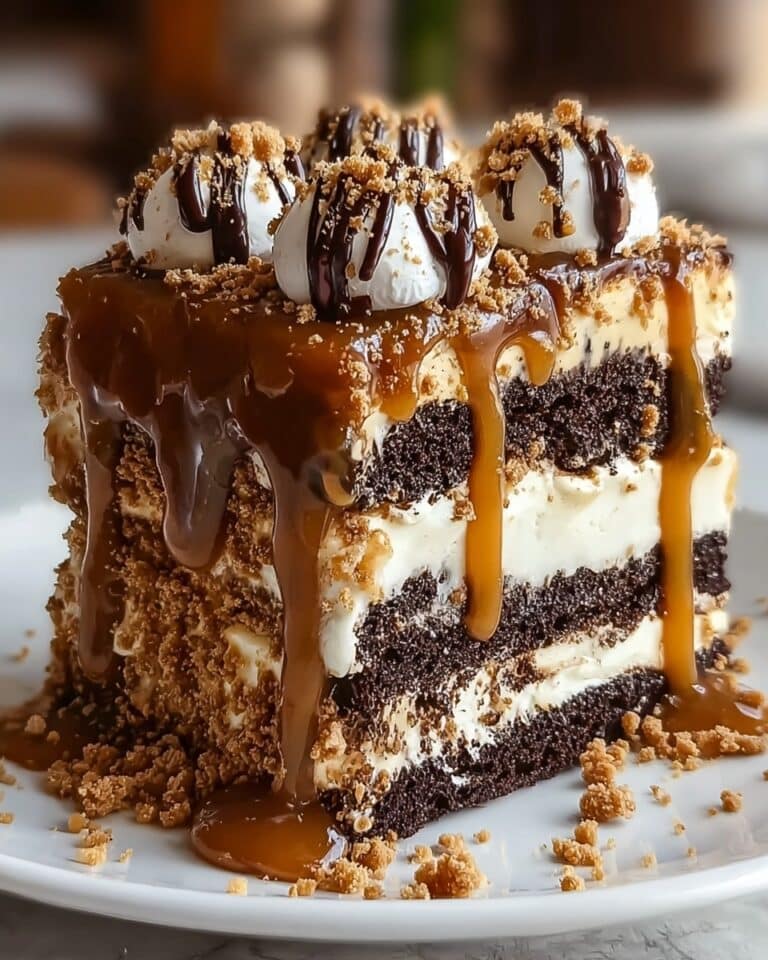 Caramel Toffee Crunch Cake Recipe
