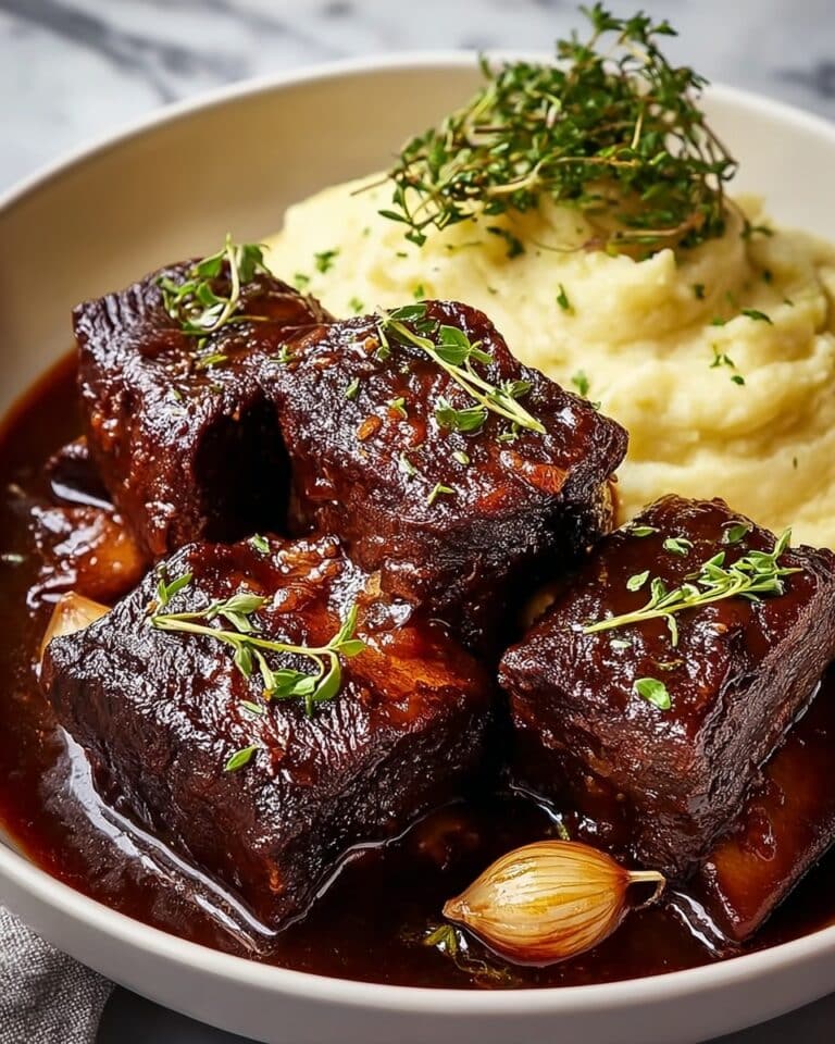 Tender Braised Short Ribs with Garlic Mashed Potatoes Recipe