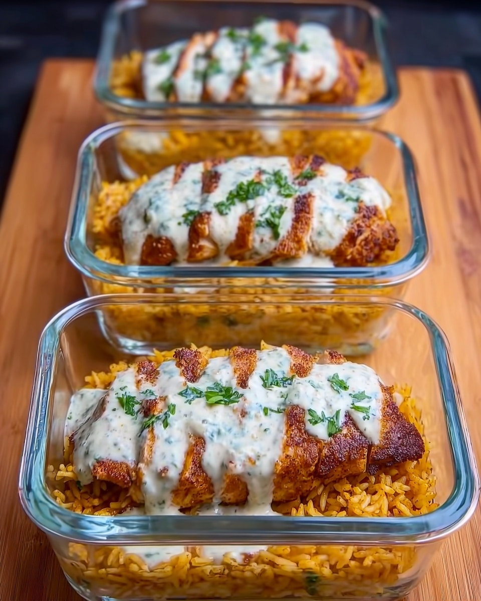 High Protein Creamy Cajun Chicken with Garlic Rice Recipe