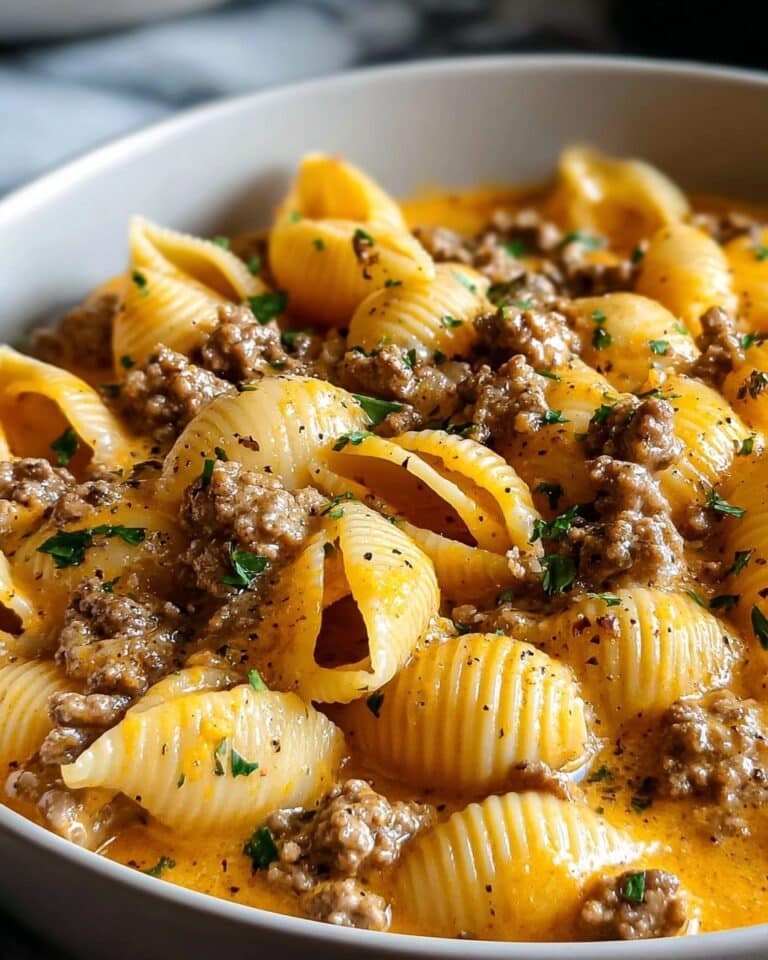 Creamy Beef and Shells Recipe