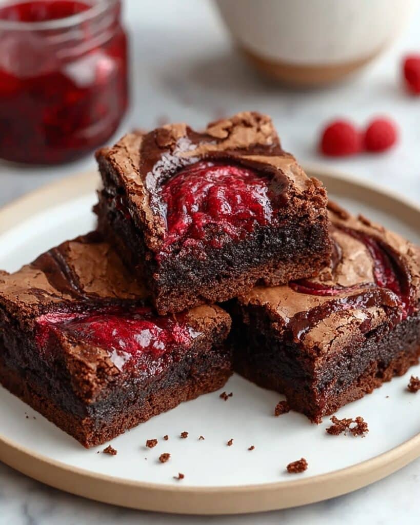 Decadent Raspberry Swirl Brownies Recipe
