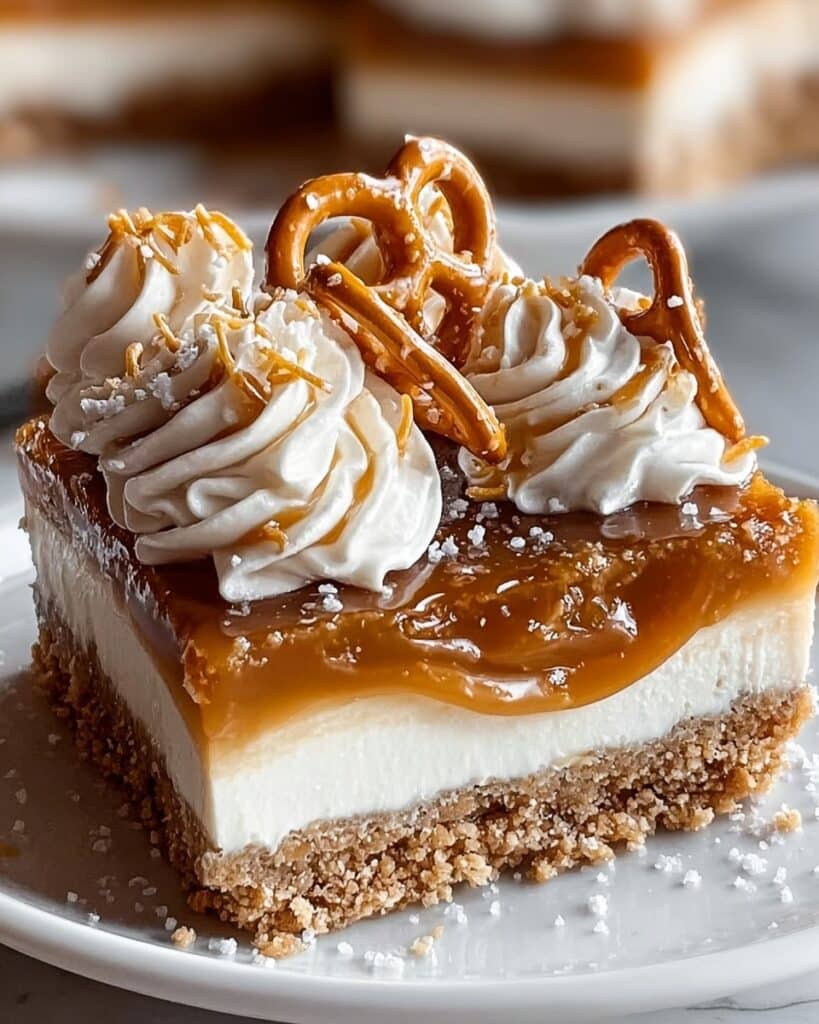 Quick No-Bake Salted Caramel Pretzel Bars Recipe