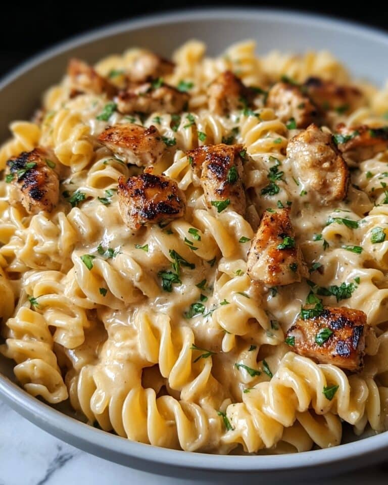 Cheesy Cajun Garlic Chicken Rotini Skillet Recipe