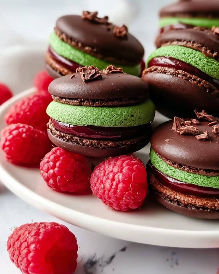 Dark Chocolate Raspberry Macarons Recipe