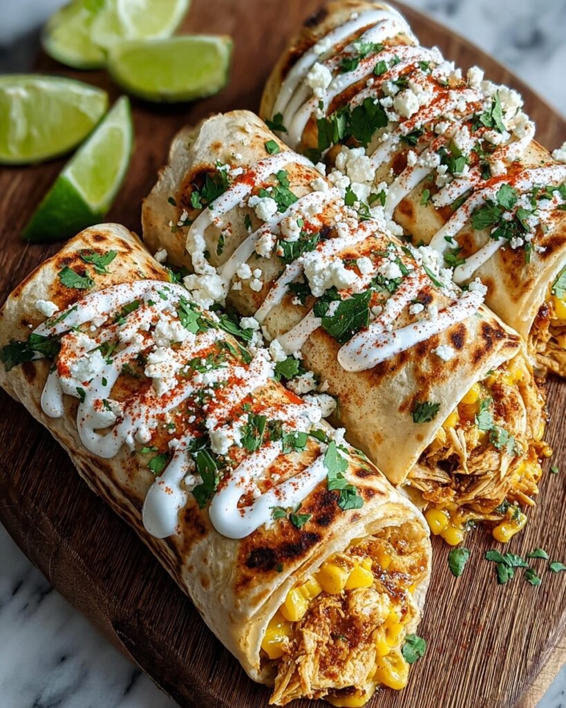 Quick Mexican Street Corn Chicken Wraps Recipe