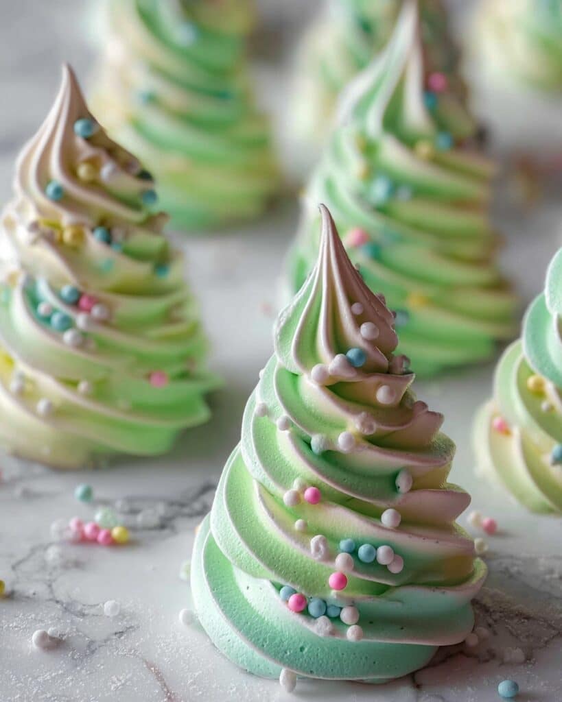 Christmas Tree Meringues Recipe