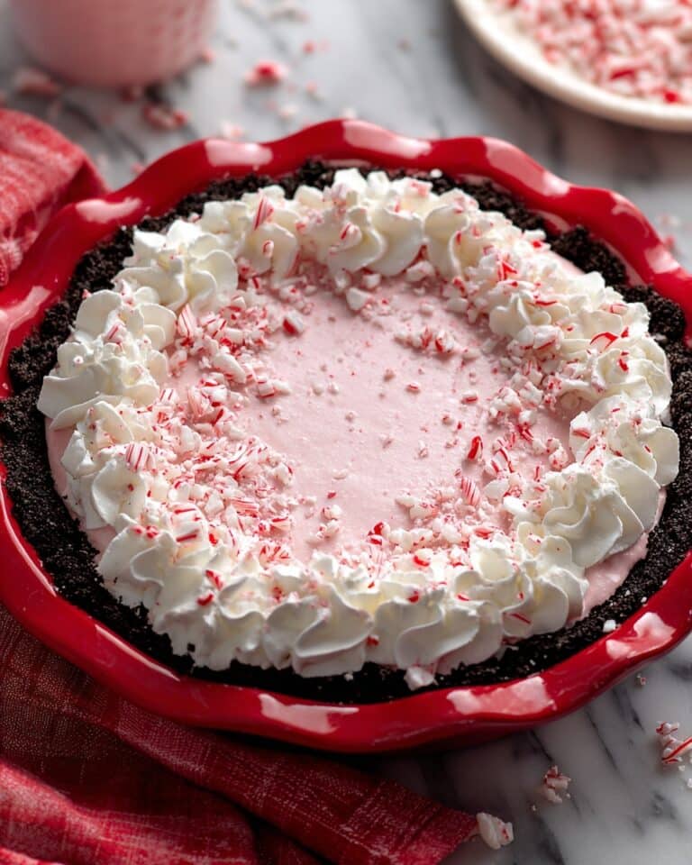 No Bake Christmas Peppermint Pie Recipe