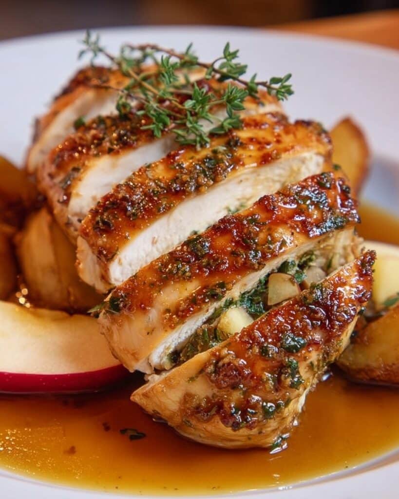 Elegant Apple and Brie Stuffed Chicken with Maple Dijon Glaze Recipe