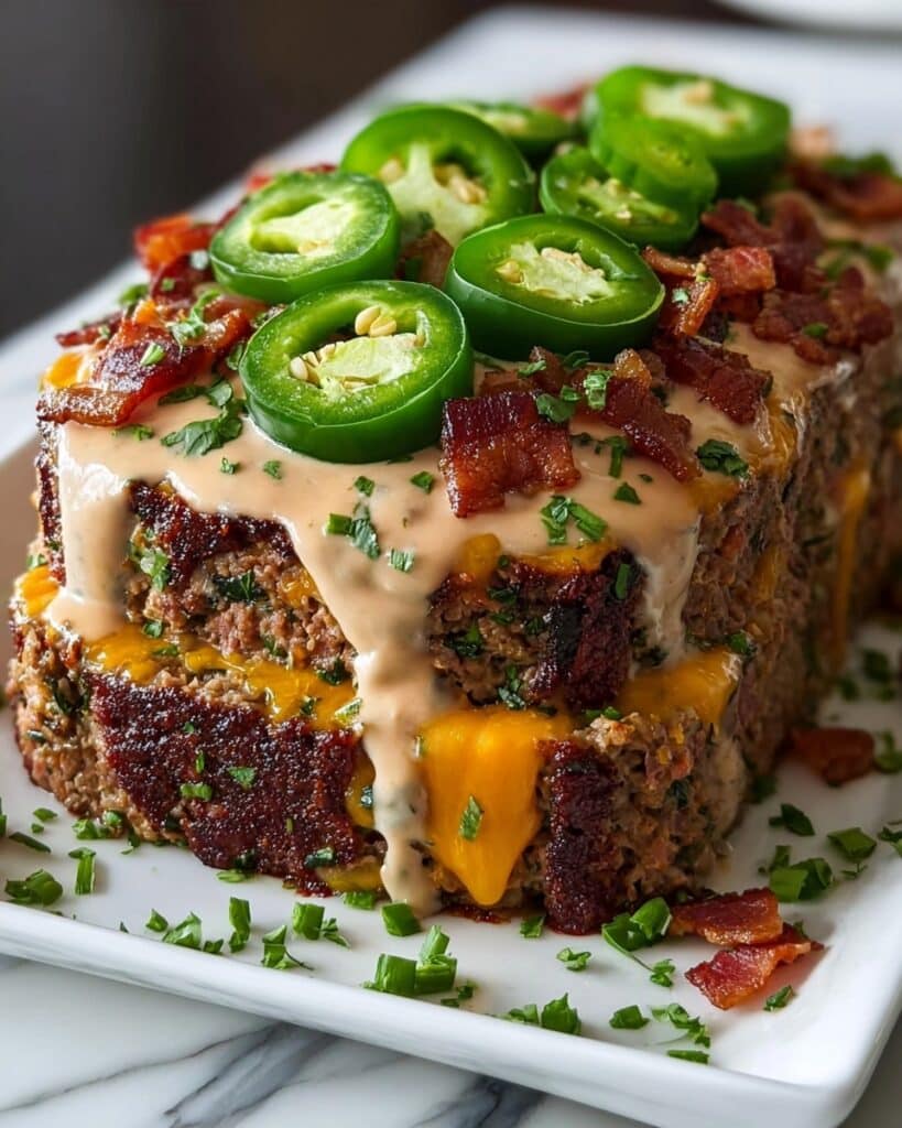 Spicy Jalapeño Popper Meatloaf Recipe