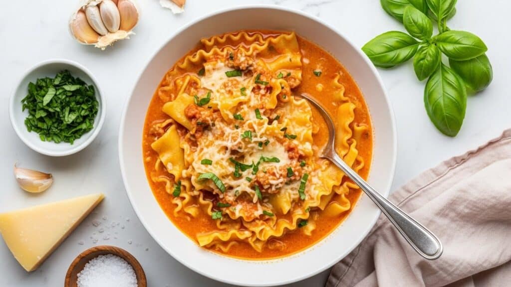 Easy Creamy Lasagna Soup Recipe