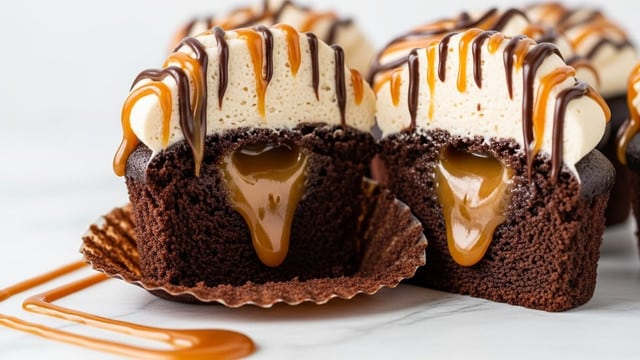 Caramel Chocolate Cupcakes Recipe