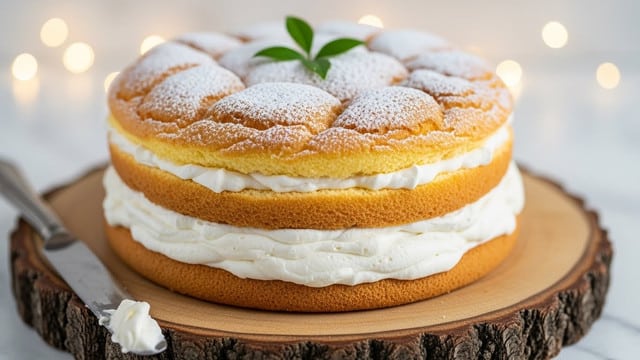Light & Fluffy Yogurt Cloud Cake Recipe