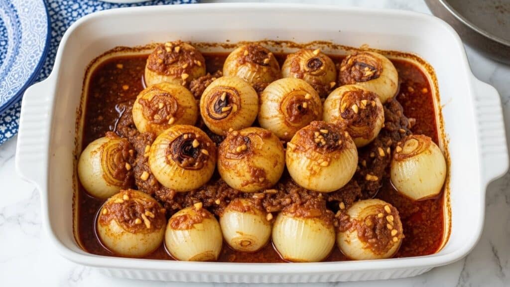 Rice, Herbs and Harissa-Stuffed Onions Recipe