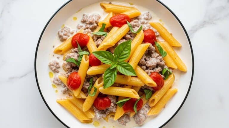 Creamy Rotel Pasta with Ground Beef Recipe