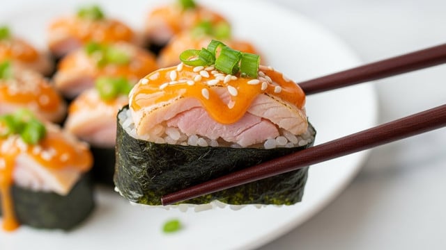 Easy Baked Salmon Sushi Cups Recipe