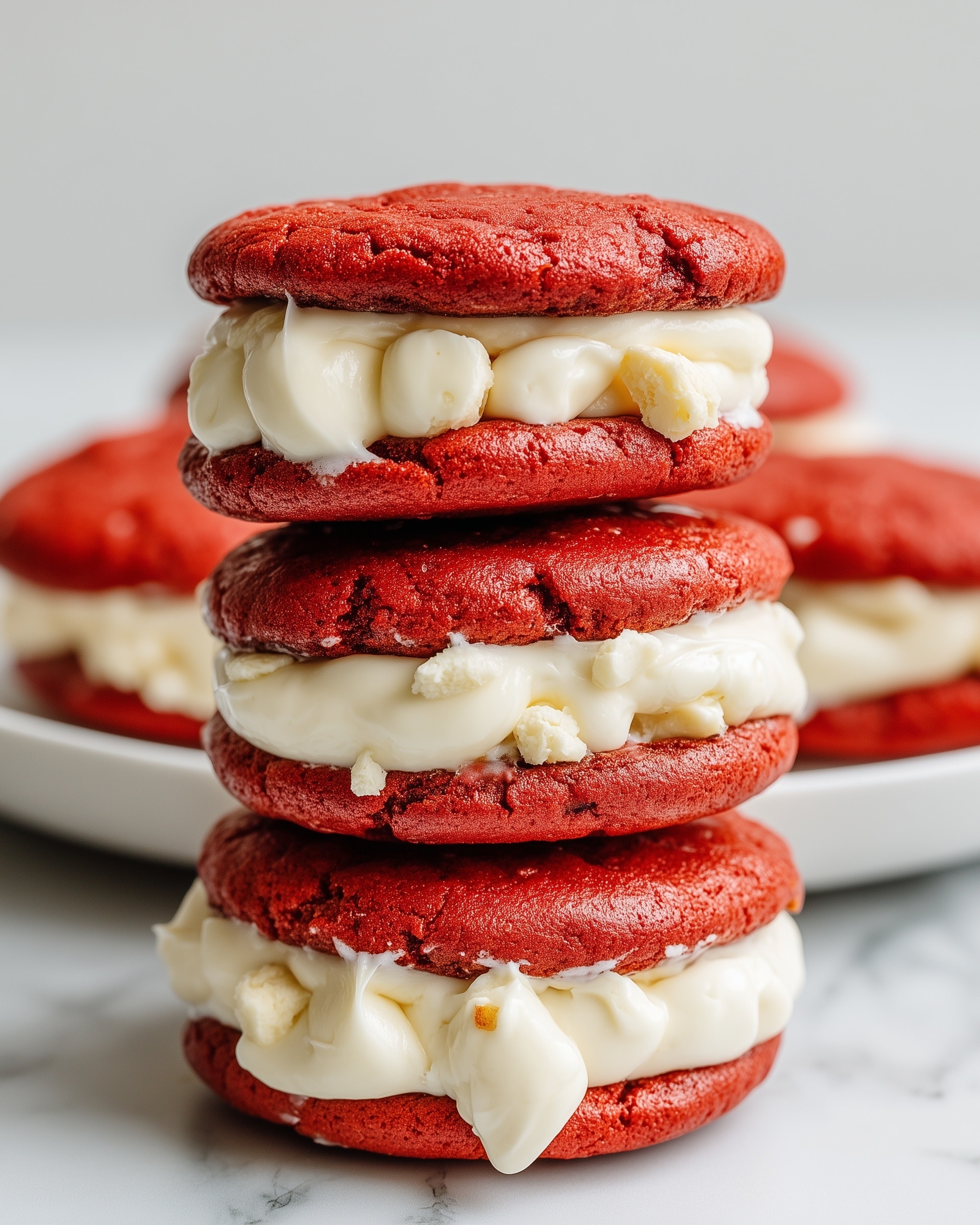 Red Velvet Cookie Sandwiches Recipe - Recipe Image