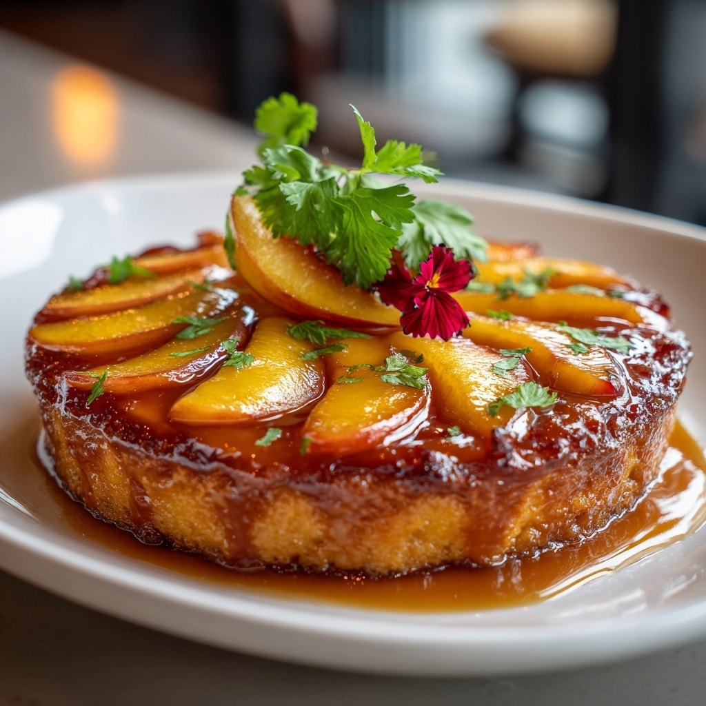Spicy Peach Galette with Fresh Basil and Honey Goat Cheese Drizzle Recipe