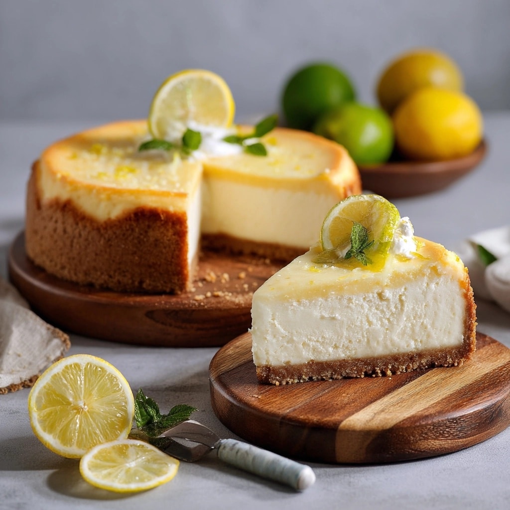 Lemony White Chocolate Cheesecake Recipe - Recipe Image