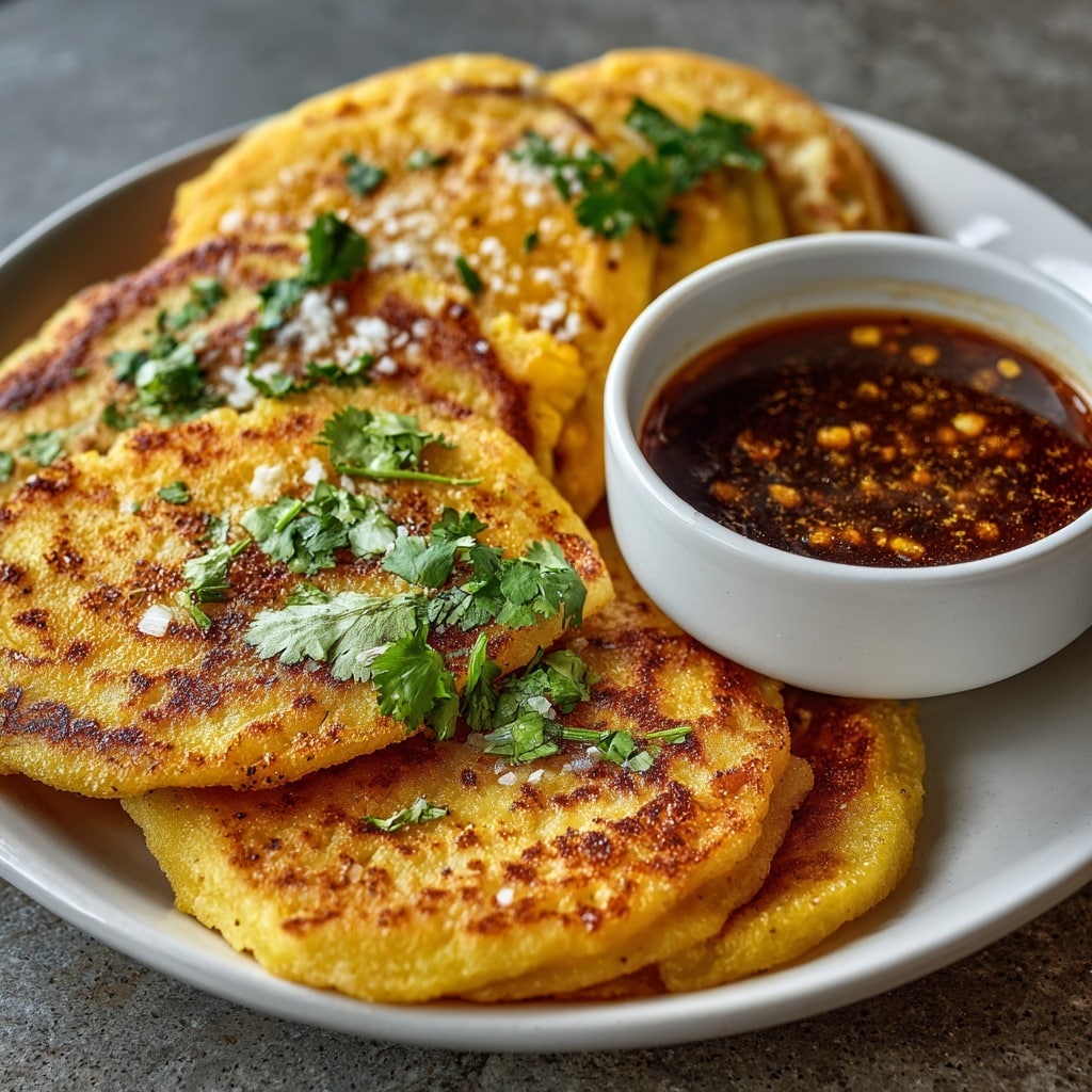 Venezuelan Sweet Corn Cachapas Recipe - Recipe Image