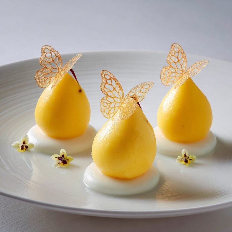 Champagne Poached Pears with Dark Chocolate Fudge Sauce Recipe