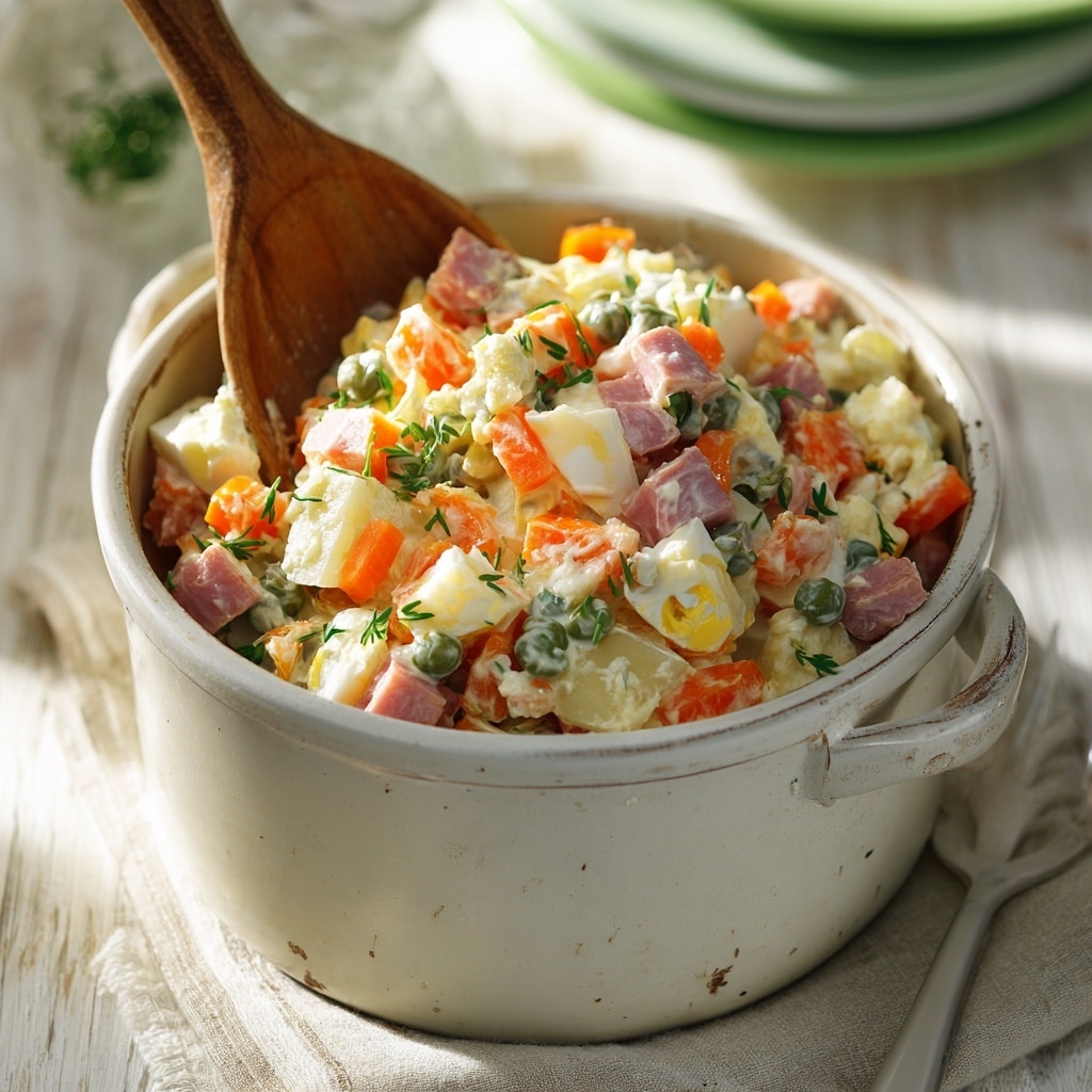 Russian Salad – Salad Olivier Recipe - Recipe Image