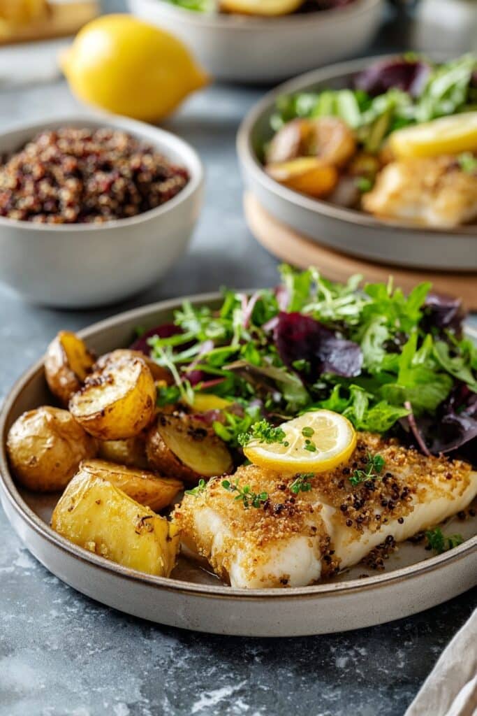 Turmeric Cod with Chickpea Traybake Recipe