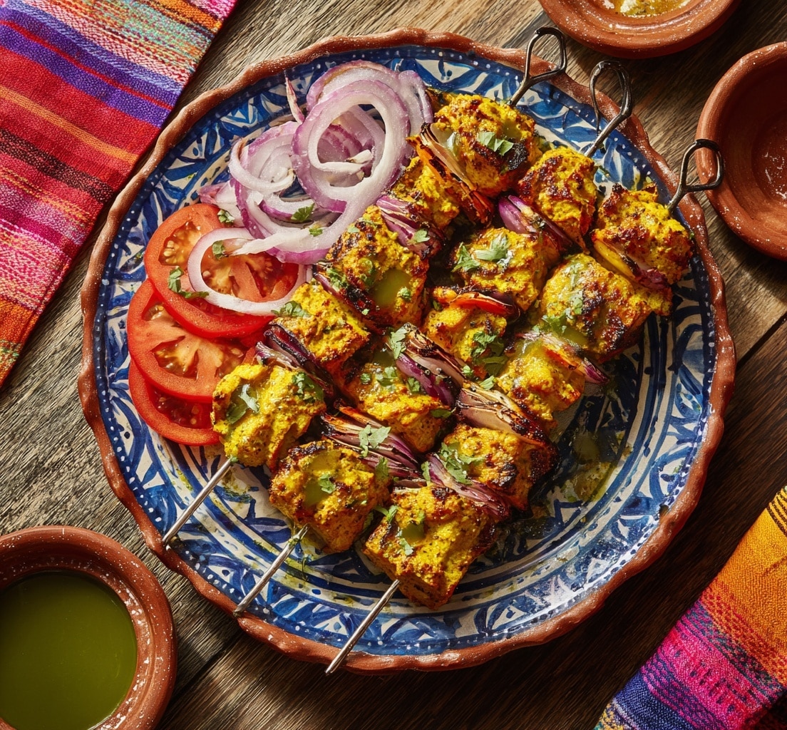 Charred Cabbage Skewers with Harissa Butter Recipe - Recipe Image