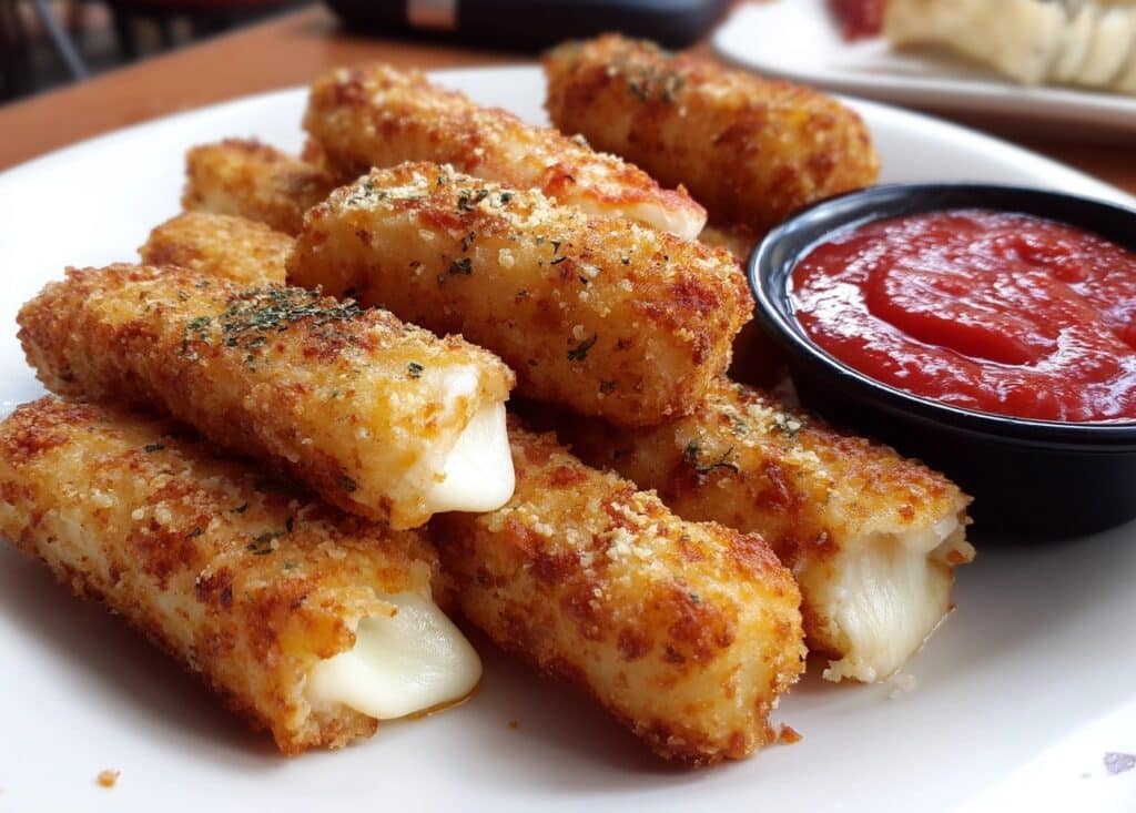 Mozzarella Sticks with Spicy Chilli Tomato Sauce Recipe