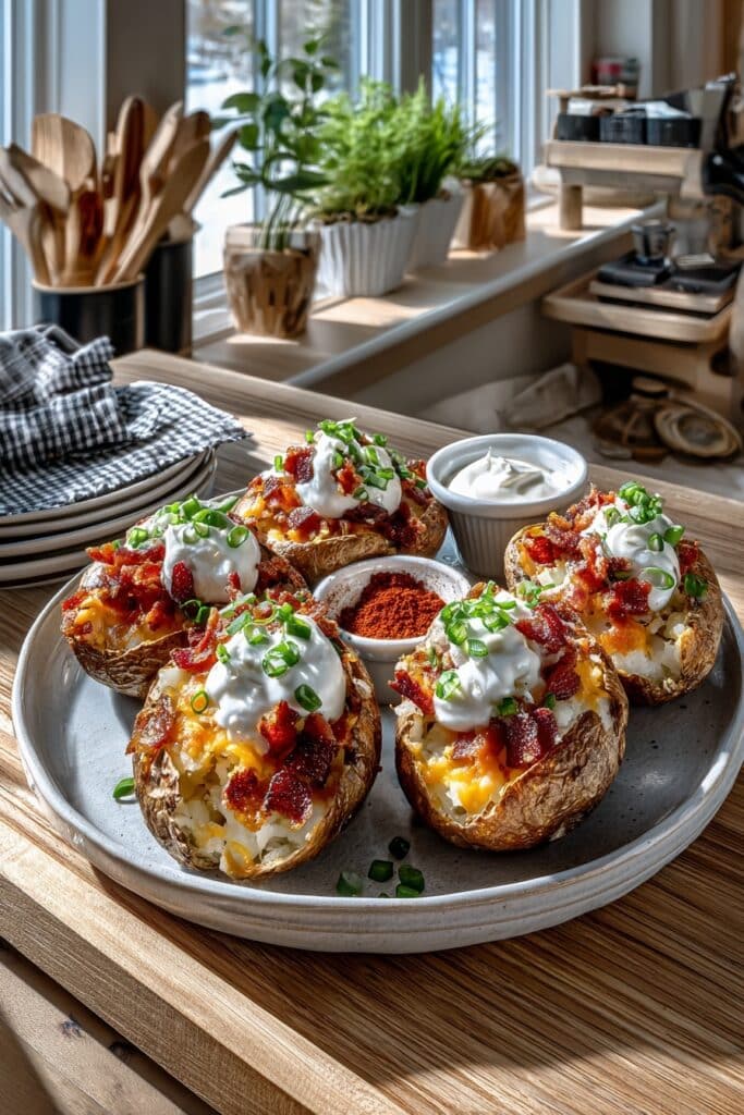 Air Fryer Twice Baked Potatoes Recipe