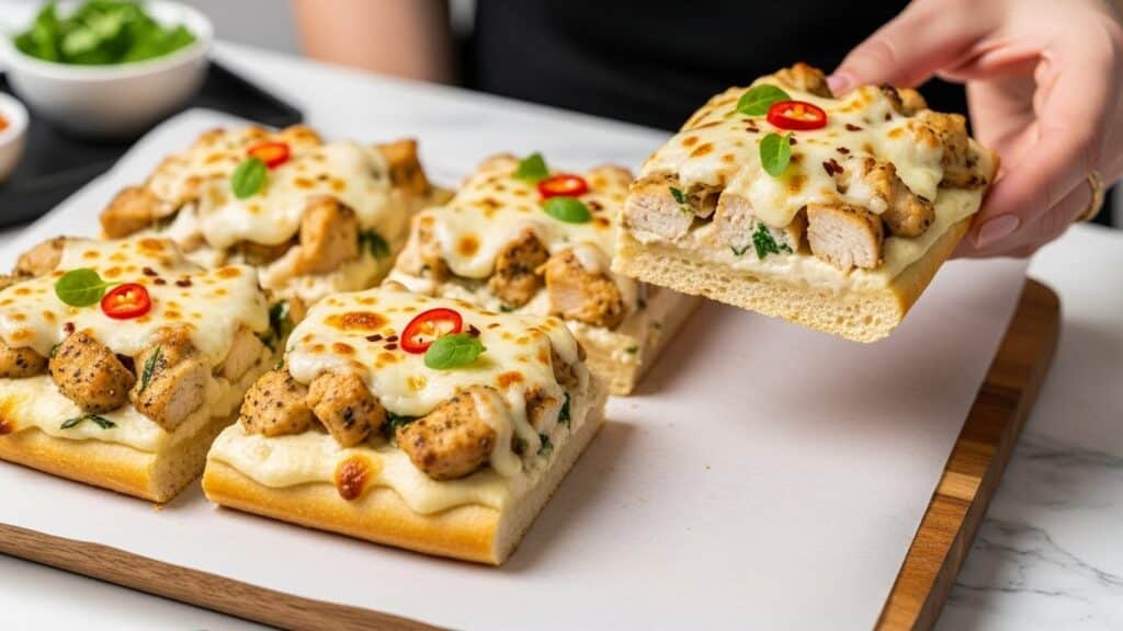 The Viral Chicken Alfredo Garlic Bread I’m Obsessed With Recipe