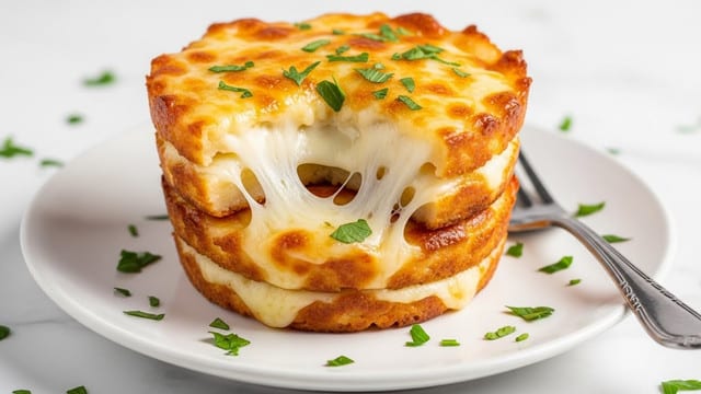 Cheesy Mashed Potato Puff Bites Recipe