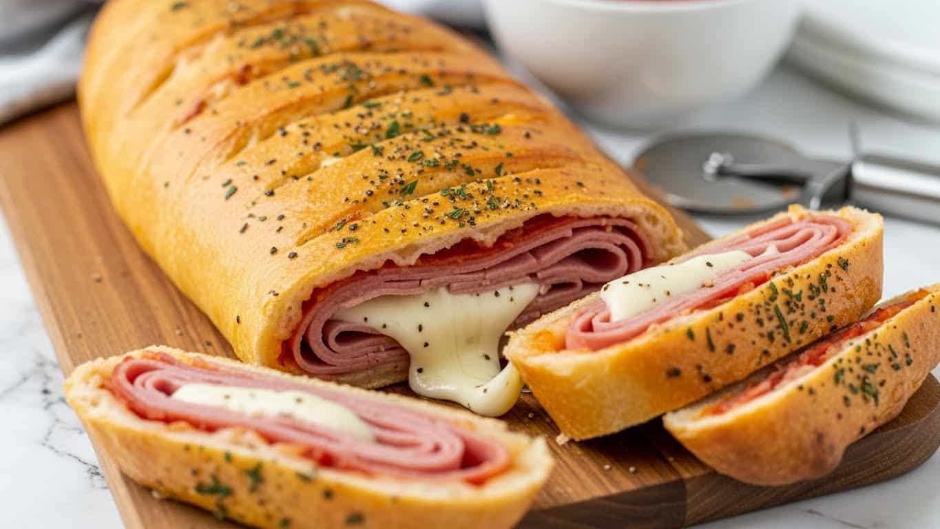 Weeknight Deli Meats and Marinara Stromboli Recipe