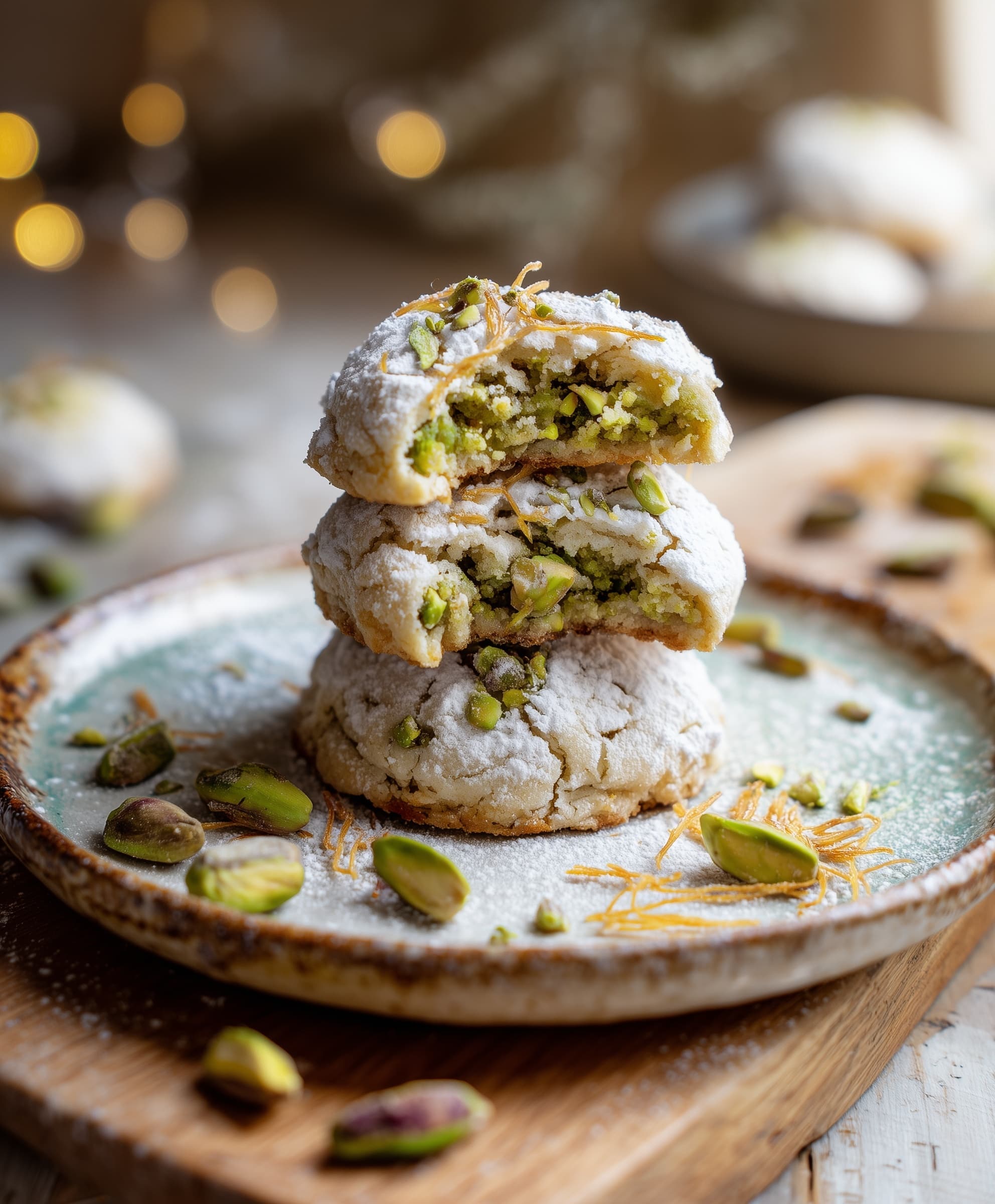 Soft and Chewy Pistachio Pudding Cookies Recipe - Recipe Image