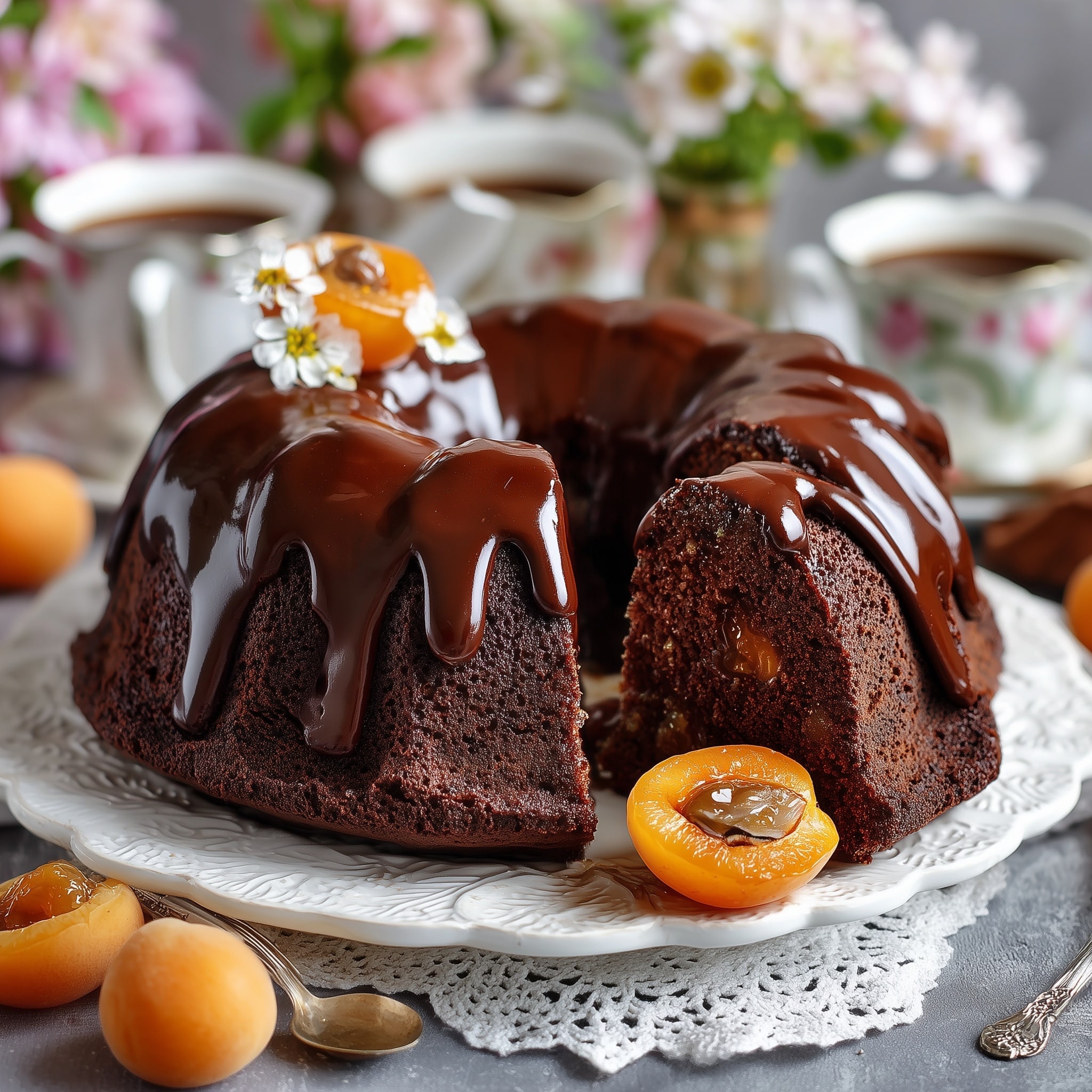 Double Chocolate Bundt Cake with Chocolate Ganache Glaze Recipe